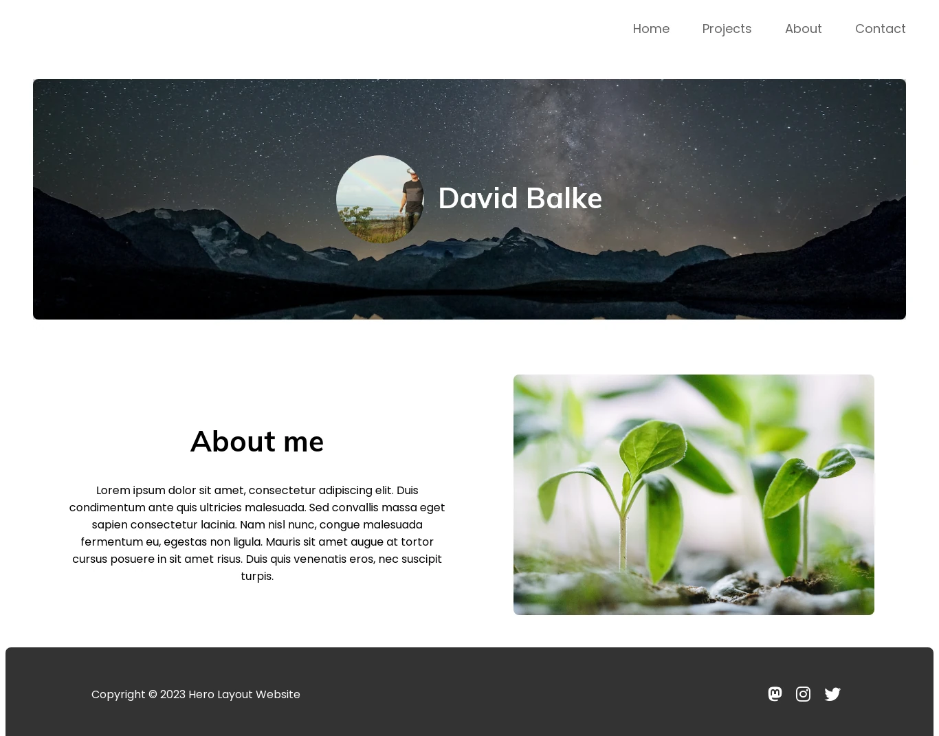 Screenshot of the website